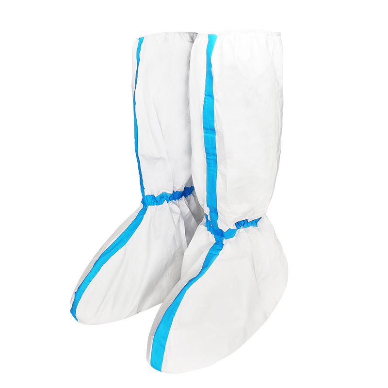 诚致/CHENGZHI 一次性使用隔离鞋套  无纺布覆膜长筒防护鞋套 加厚高筒耐磨防水防尘透气脚套  白色  