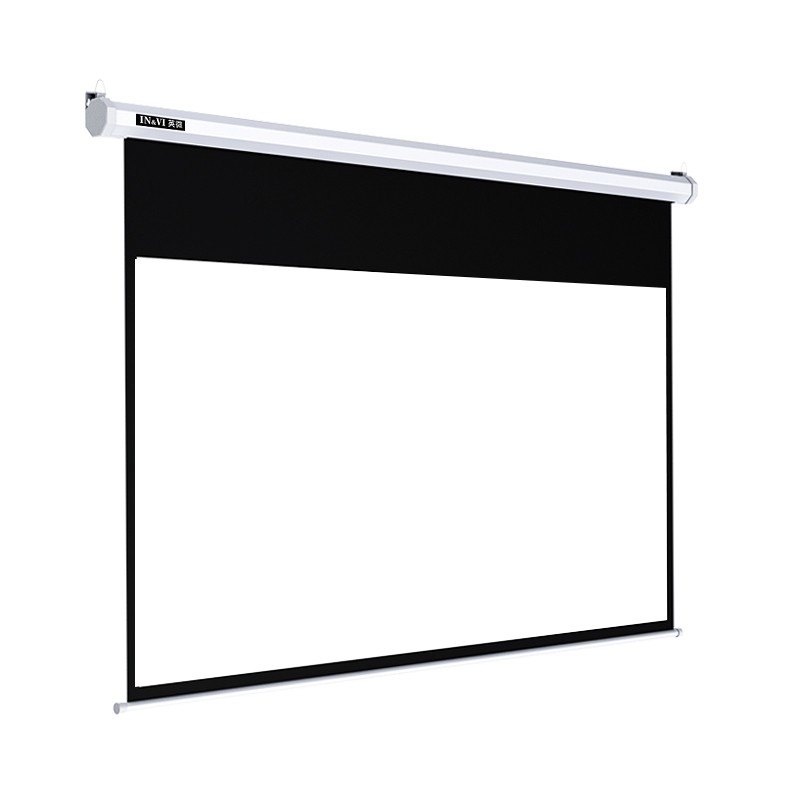 英微（IN&VI）100英寸16:9高清遥控电动幕布家用投影仪幕布办公投影机幕布投影布  白色  