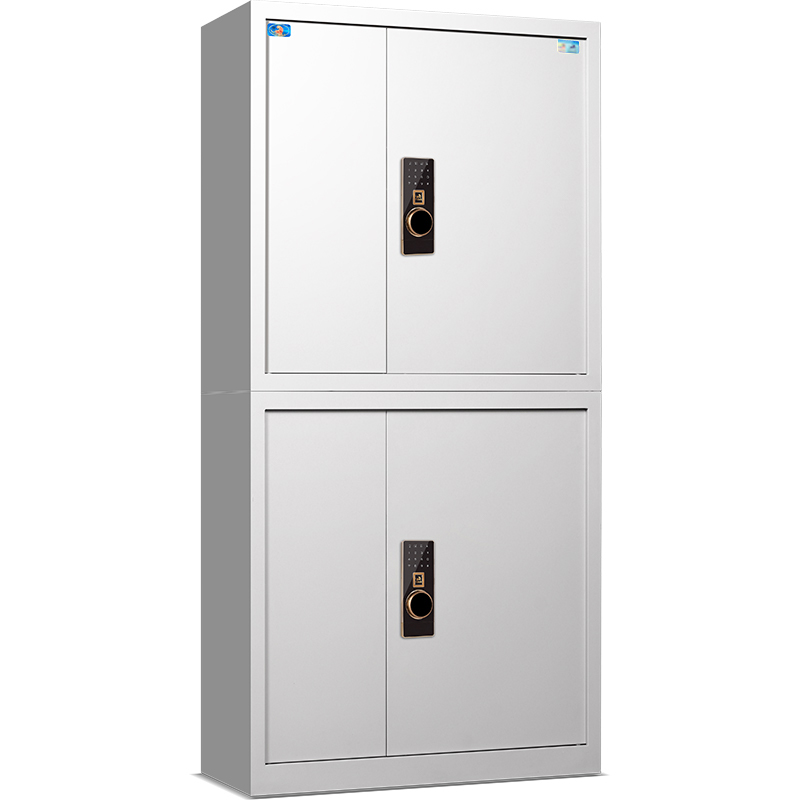 虎牌电子保密柜档案柜资料柜大型密码锁分双节钢制保险柜办公柜文件柜 灰色  灰色  