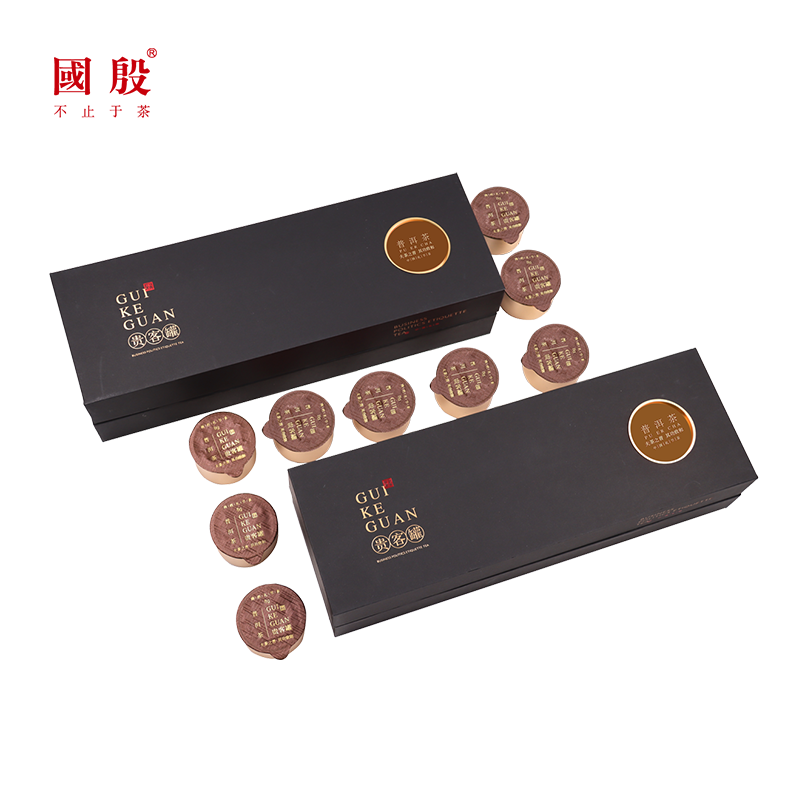 国殷 贵客罐|普洱茶（12罐） （熟普洱茶/96克/12罐） 曜石黑