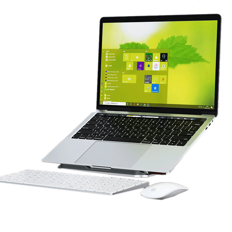 HAILE笔记本电脑支架 散热器 折叠便携 铝合金 增高托架子底座桌面商务办公AC-5  银色  