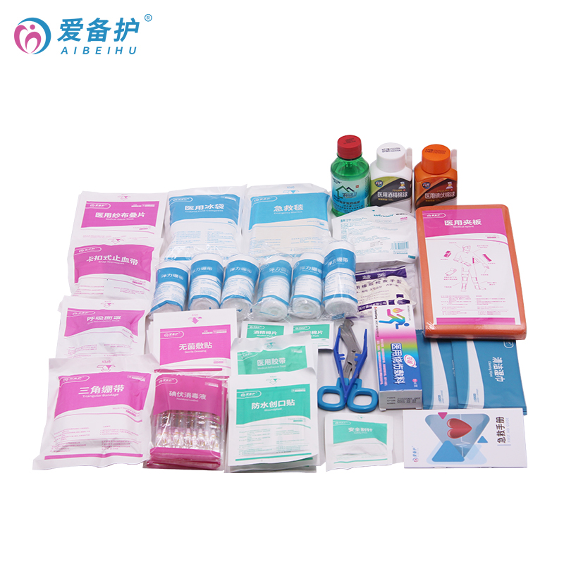 爱备护 机械电子实验室急救药箱增补包 配置齐全 ABH-ZB01C     含27种123件急救用品 透明色