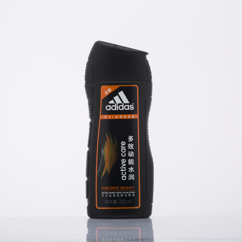 阿迪达斯男士多效动能水润去屑洗发露220ml/瓶 曜石黑