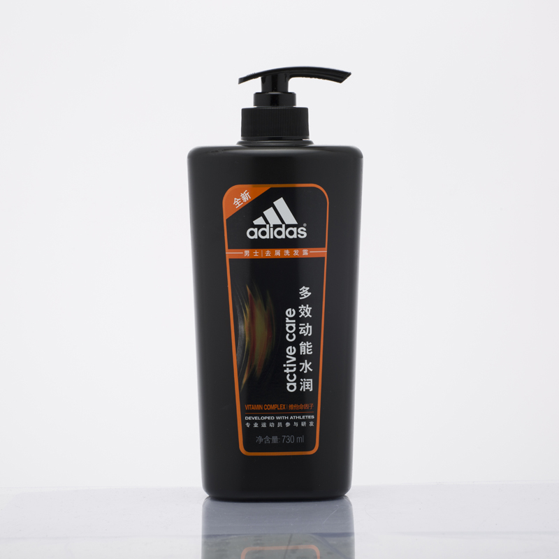 阿迪达斯男士多效动能水润去屑洗发露730ml  曜石黑  