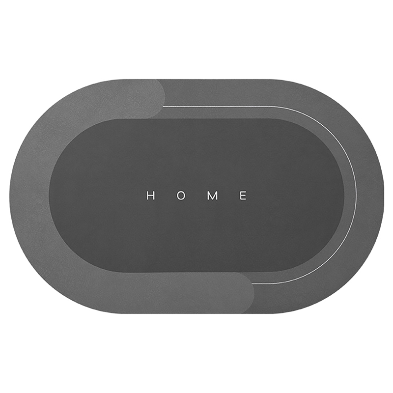 大江地垫地毯科技绒贝加尔湖畔椭圆40*60cm（单位：张） 深灰色