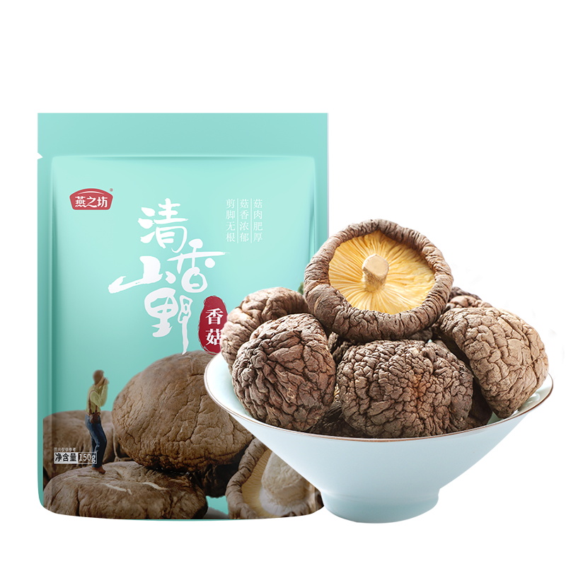 燕之坊西峡伏牛山无根香菇150g（单位：袋）  黑色  