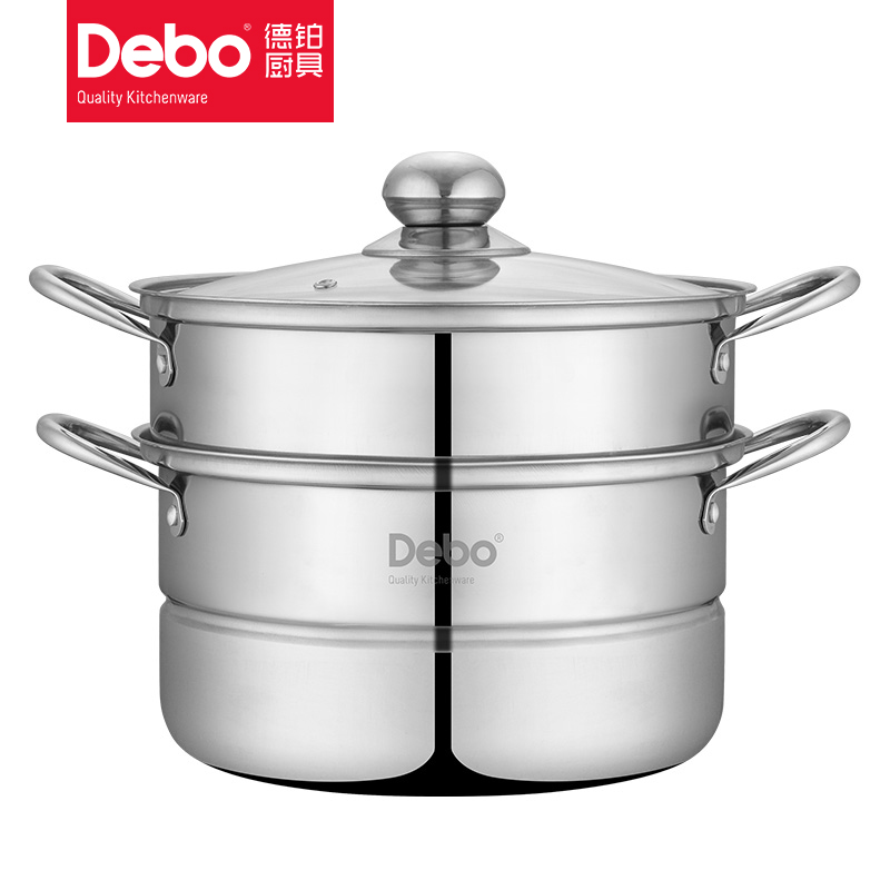 Debo（德铂）马德里蒸锅26cm DEP-722（单位：个）  不锈钢色  