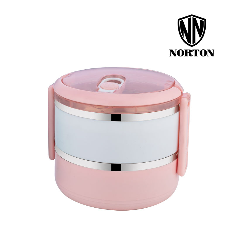 NORTON 格兰德二层饭盒5GGLD1400（单位：套）  粉红色  
