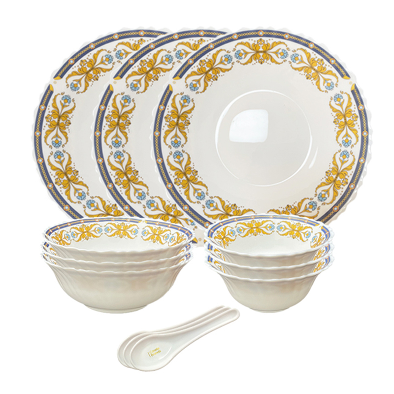 康宁 冰萃玲珑彭巴杜夫人餐具12件套B  CB-BPBD12B/KZ/LS 拿铁色