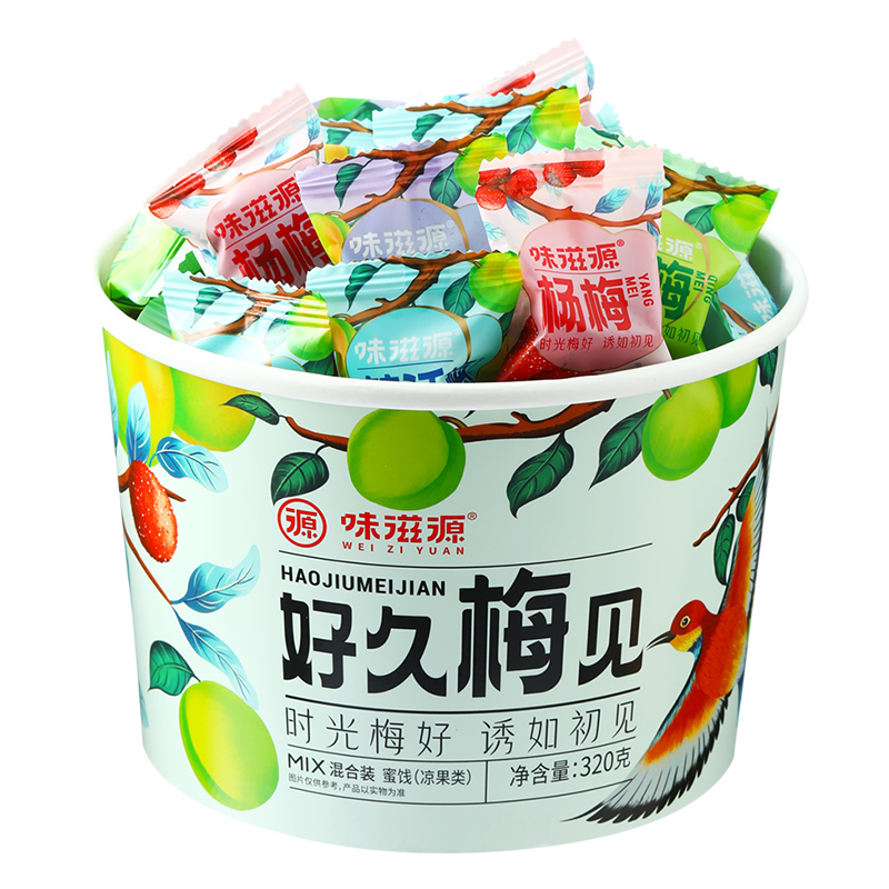 味滋源 梅子桶 320g（单位：桶） 白色