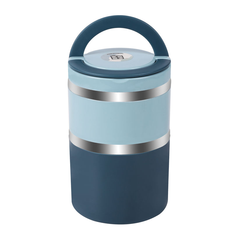 A-TIMES贝卡斯双层不锈钢饭盒930MLCJ-21041（单位：个） 蓝色