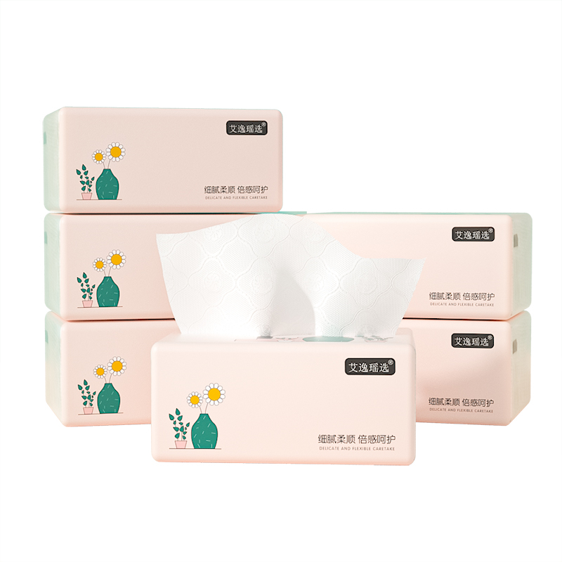 艾逸瑶选 粉色生活抽纸 AYYX008-6   4层168抽6包 （单位：提）  6包  