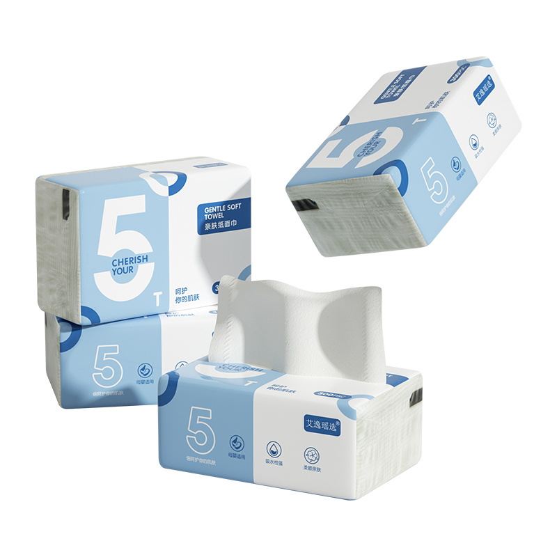 艾逸瑶选  蓝色梦想抽纸 AYYX018-4   4层300张4包 （单位：提） 白色