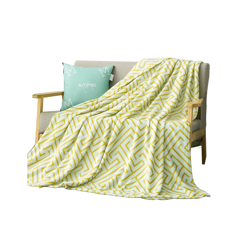 A-TIMES艾菲尔毛毯180*200cmJF-24103（单位：条） 黄色