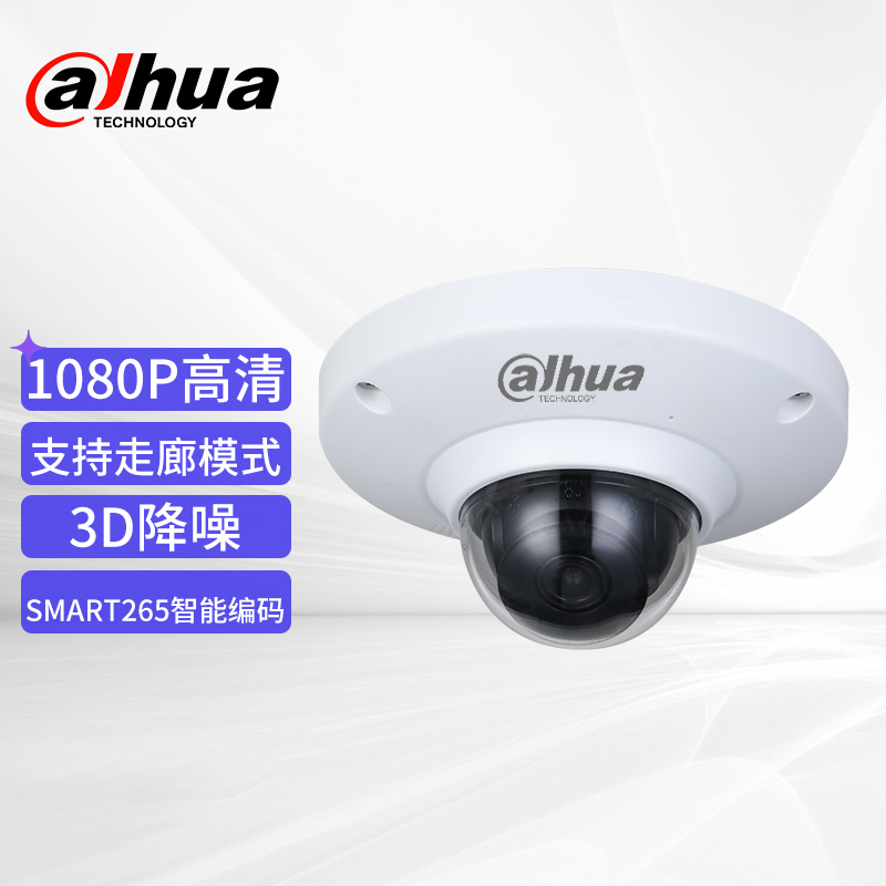 中文大华200万定焦普通半球网络摄像机  白色  