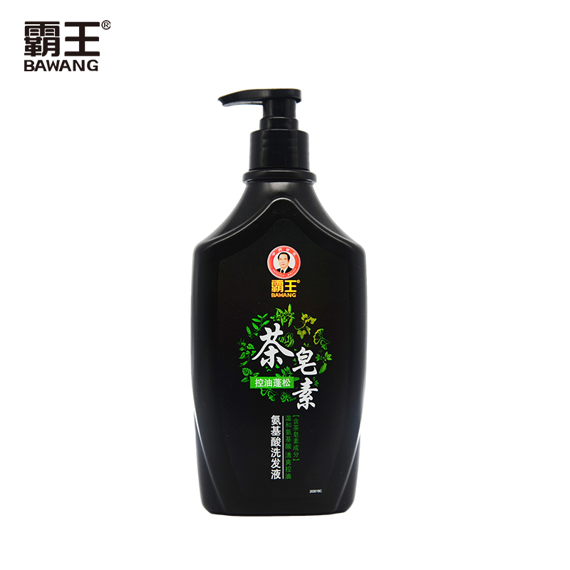 霸王（BAWANG）茶皂素控油蓬松氨基酸洗发液10101011389 720ml（单位:瓶）黑色 曜石黑