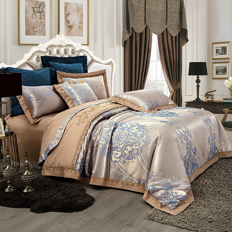 北极绒 贡缎绣花-幸福驼四件套 200x230cm  象牙色  